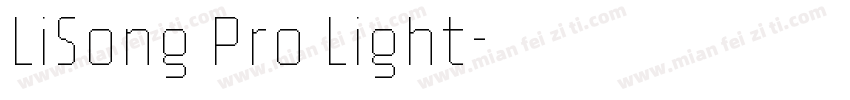 LiSong Pro Light字体转换